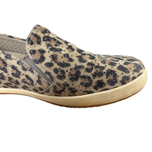 Dansko Odina Leopard Print Leather Suede Perforated Comfort Shoes sz 38 7.5 / 8 - Picture 2 of 16